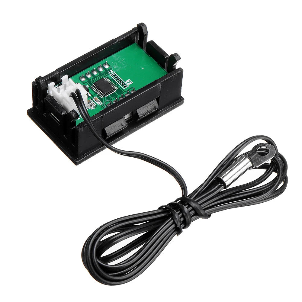 0.56 Inch Mini Digital LCD Indoor Convenient Temperature Sensor Meter Monitor Thermometer with 1M Cable -50-120 DC 5-12V