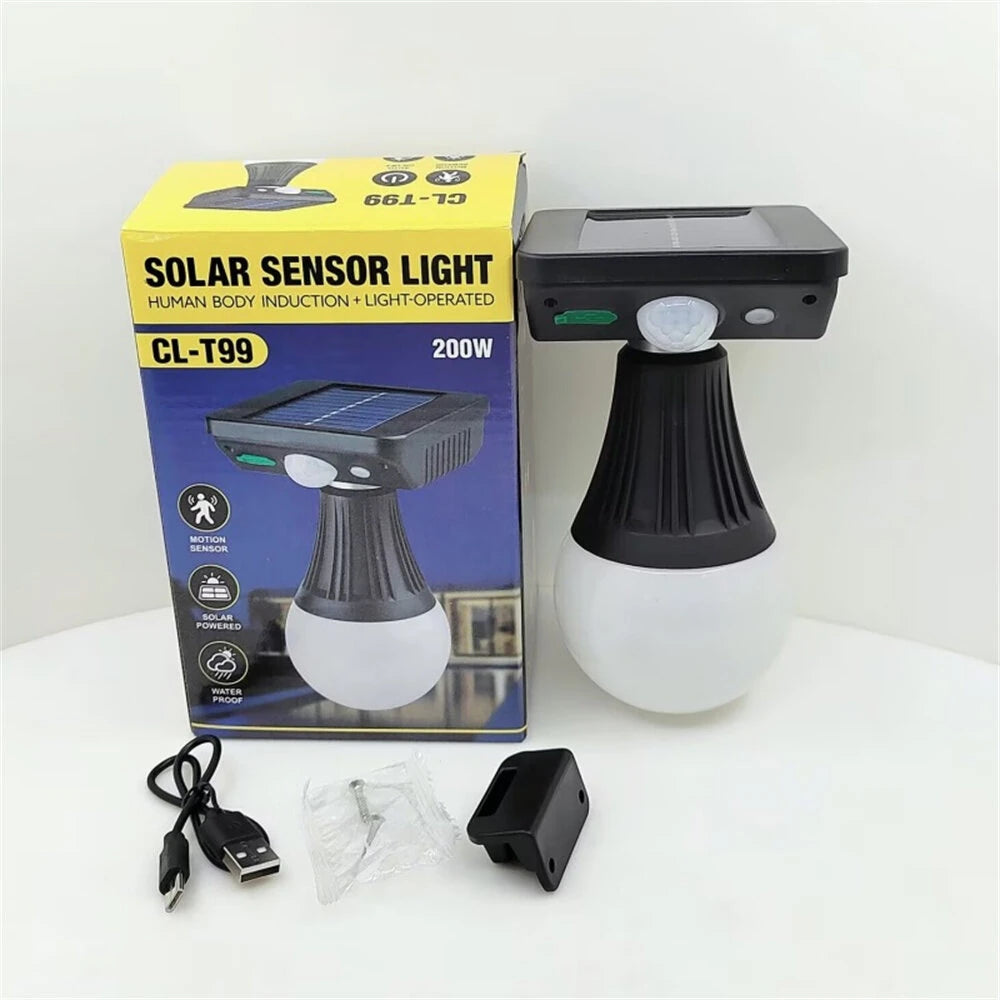 Elfeland Solar Wall Light with Motion Sensor 3 Lighting Modes Type-C Charging IP65 Waterproof for Outdoor Indoor Use Easy Installation