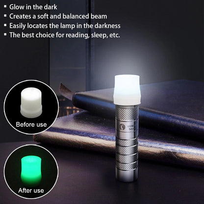 Lumintop Silver Fox 2.0 760LM EDC LED Keychain Flashlight with 14500 USB-C Charging Battery, Powerful Magnetic Tail Mini Torch Outdoor Camping Pocket Light