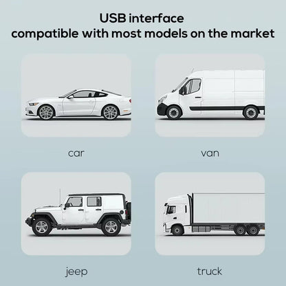 Portable Car Seat Fan for Front Rear Seat Passenge USB Powered Car Headrest Cooling Air Fan Adjustable Strap Car Interior Fan