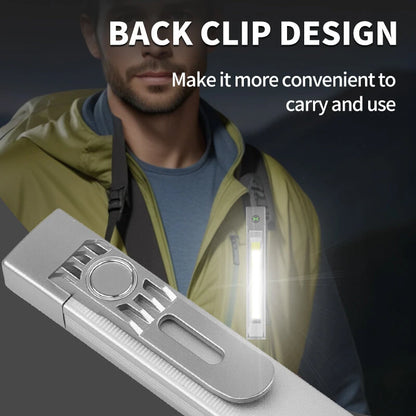 Bikight Multifunction Pen Light High-Bright Flood Light Flashlight With Spotlight Type-C Charging Magnetic Absorbing Work Lamp