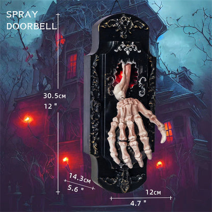 Elfeland Halloween Spooky Doorbell Sensor Spray Door Lock Luminous Audible Touch Sound Induction Venue Layout Haunted House