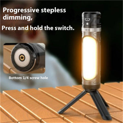 1000LM LED+COB Ultra-Bright Camping Light USB Rechargeable Waterproof Portable Tent Ambient Light with  Emergency Outdoor Magnetic Work Lamp