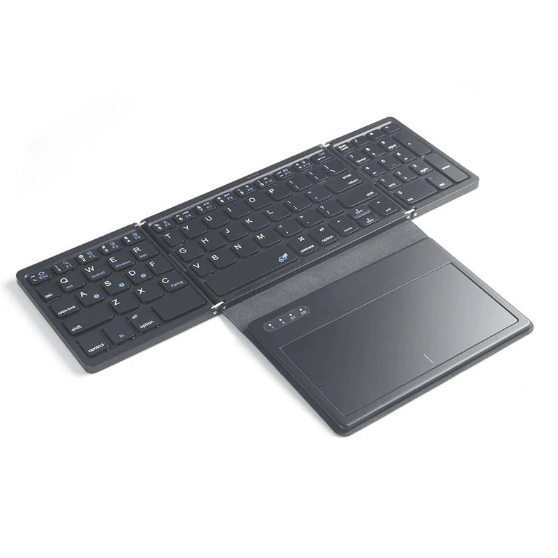 B055 Foladable Bluetooth Keyboard with Touchpad Pocket Folding Keyboard for Laptop Phone Tablet Wireless Rechargeable Keyboard