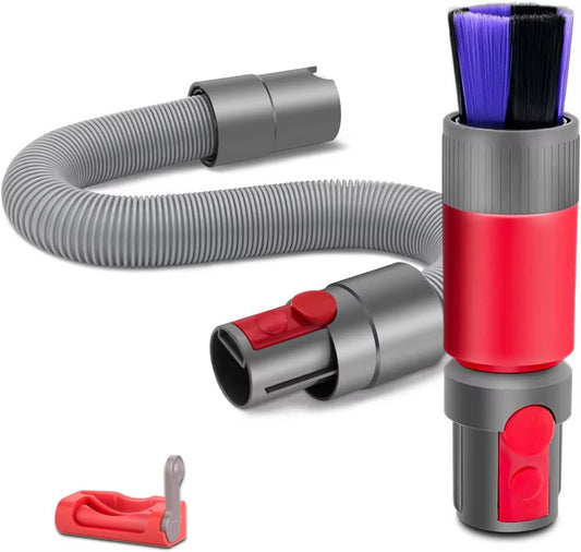 Soft Dusting Brush and Extension Hose for DysonV7 V8 V10 V11 V15 ABS Plastic 63 Inch Vacuum Cleaner Attachment High-Quality Flexible Stretchable Maintenance
