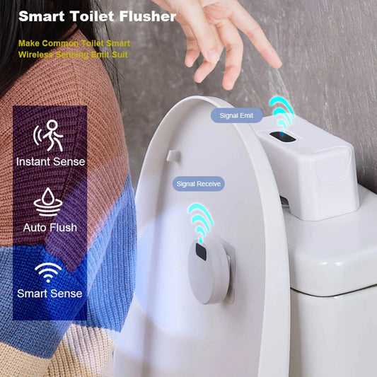 Intelligent Smart Sensor Toilet Flusher Automatic Sensor Touchless Toilet Flush for Public Use Home Bathroom