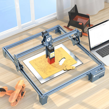 [EU Direct] SCULPFUN S9 Pro 10W Laser Engraving Machine High-precision Wood Acrylic Laser Engraver Cutter 400x410mm Work Area Full Metal Structure Quick Assembly Design Thin Laser Beam Shaping Technology for Cardboard Fabric Bamboo