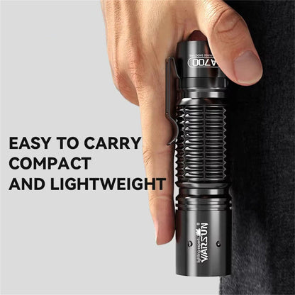 Warsun A700 500 Lumen 18650 Flashlight Emergency Torch Type C Rechargeable Small Portable Lantern Hand Lamp Long Shot Camping Light