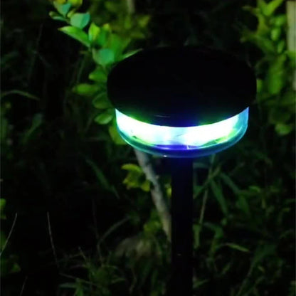 Elfeland LED Solar Lawn Lights with Built-in 8m LED Light String Waterproof Outdoor Pathway Patio Backyard Villa Garden Decoration Light