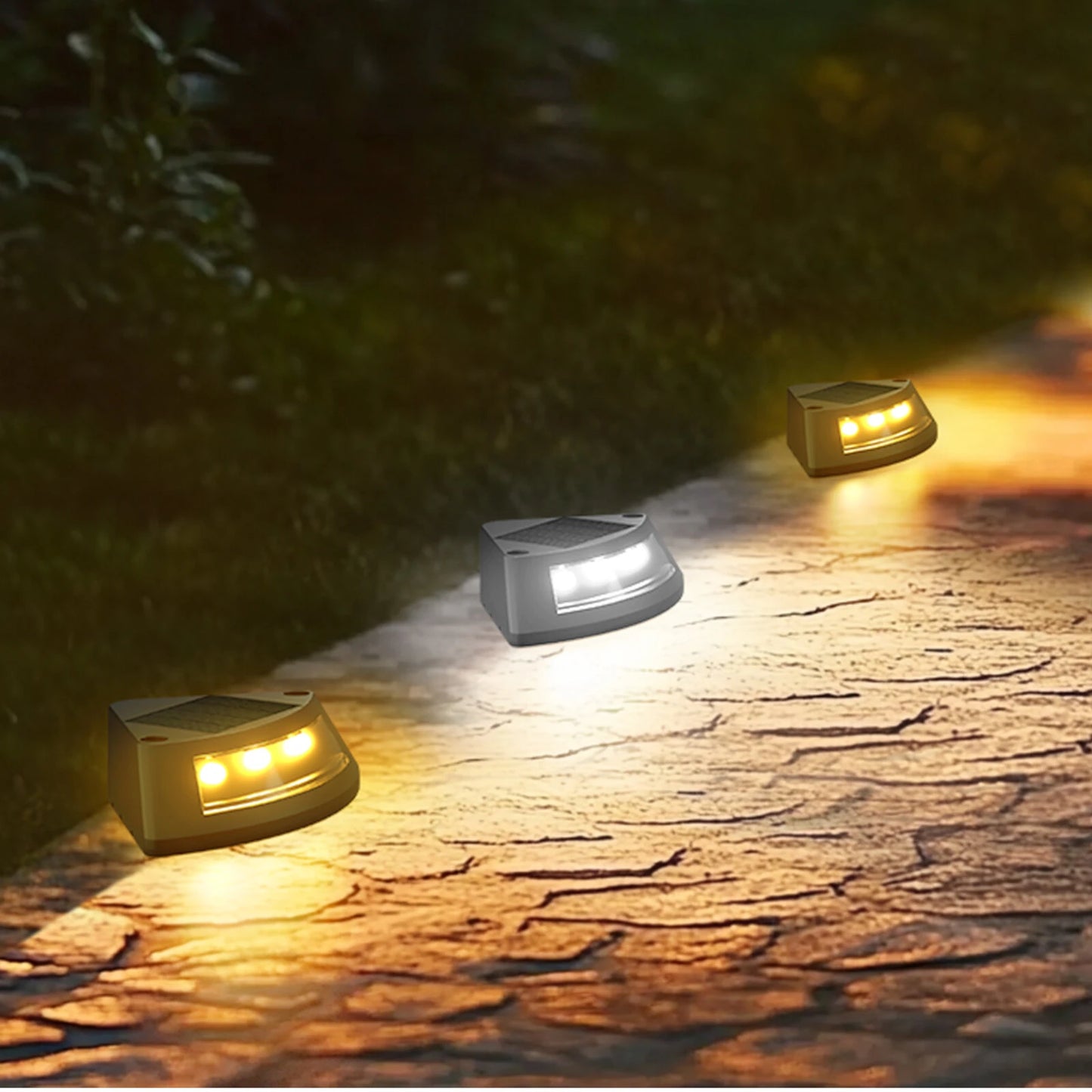 4Pack Outdoor  Solar Lights Yard Lamp Landscape Decor Villa Balcony Garden Wall Step Lamps Stair Light