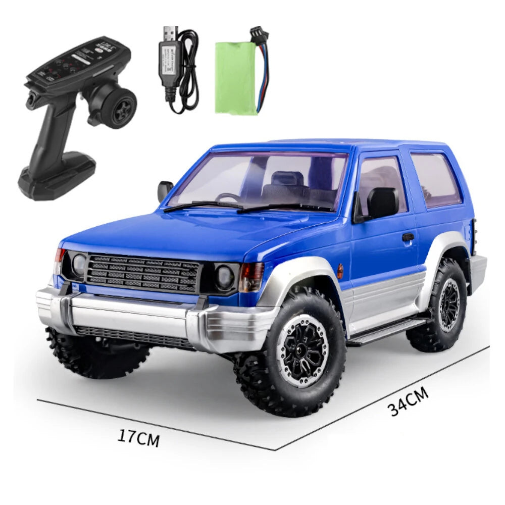 LDRC 1297 RTR Pajero 1/14 4WD RC Car LED Light Off-Road Truck Climbing Rock Crawler Full Proportional Vehicles Models Remote Control Toys