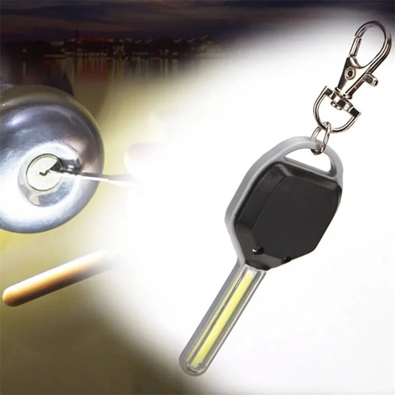 COB LED Lights Keychain Emergency Light Outdoor Portable Mini Flashlight Keychain Pocket-sized Torch Mini Flashlight