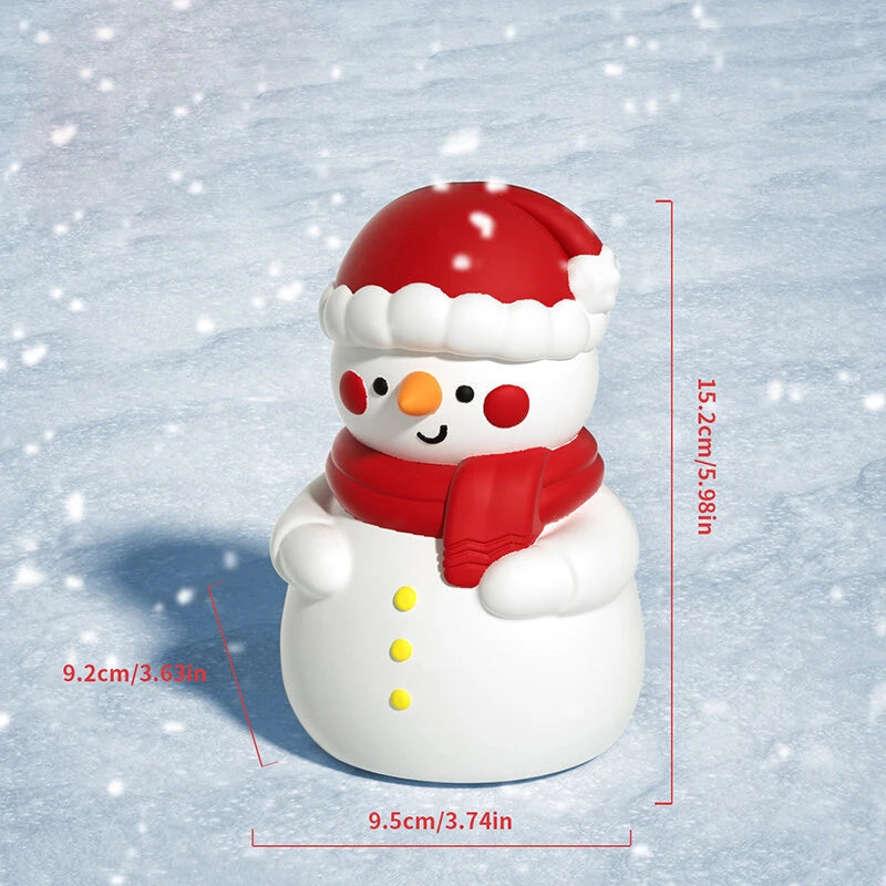Snowman Pat Light Colorful Atmosphere Light Christmas Children's Gift Bedroom Bedside Silicone Night Light Accompanying Sleeping Light