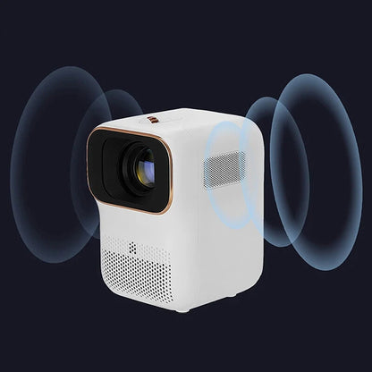 [EU Direct]Formovie Xming Q1SE LED Projector 250 ANSI Lumens 1080P HD Home Theater Projector Built-in 23W Speakers Screen Casting Support Front/Rear/Hoisting Projection Portable Outdoors Camping Beamer Projector with Remote Control