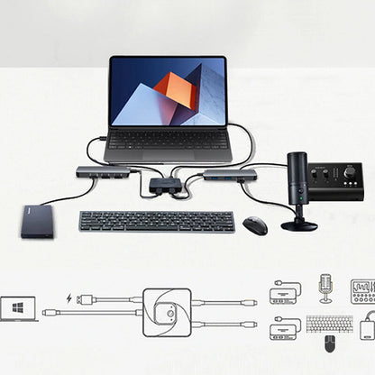 C-HD019 8K 60Hz USB-C Bi-Direction Switch 1x2/2x1 Data Video Switcher USB 3.0 Gen2 PD 100W Splitter for Computer Monitor Multiple Source KVM