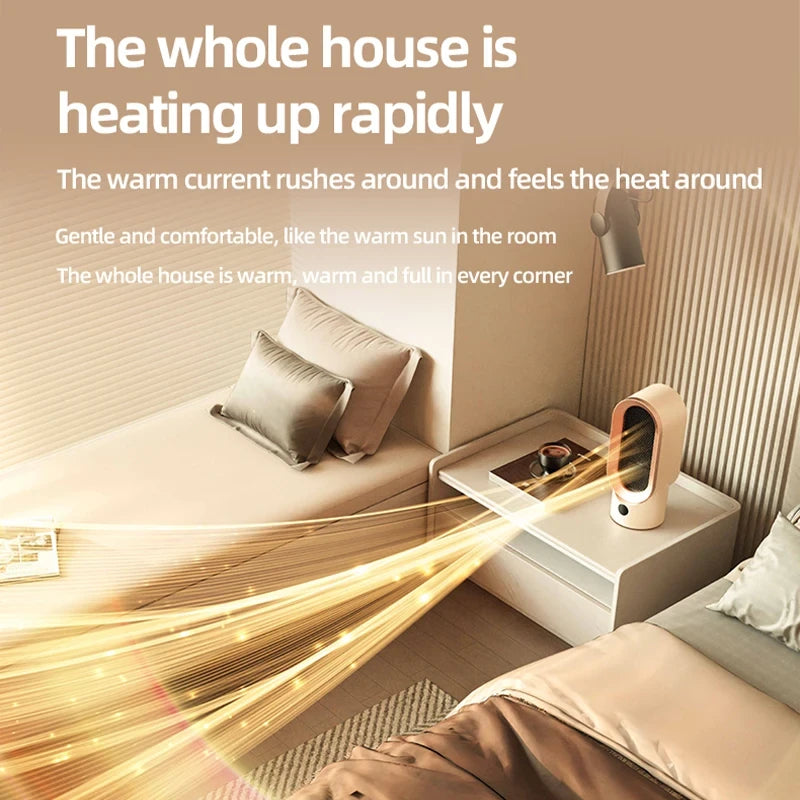 800W Winter Desktop Heater Quick Heating Electric Portable Fan Heater Warm Air Blower Mini Radiator Warmer Machine for Home and Office