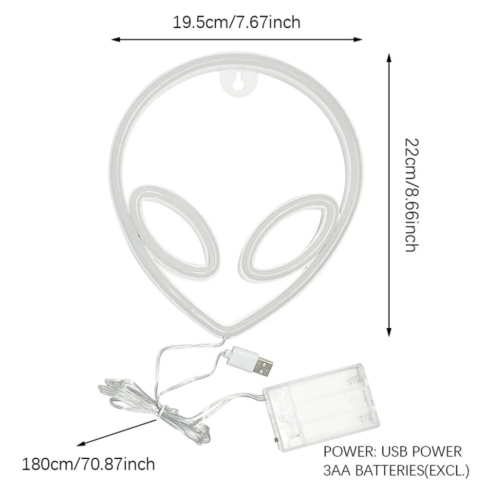 LED Halloween Neon Signs Atmosphere Lamp IP42 Waterproof 22x19.5cm Blue Pink Yellow Decor for Home Office Shop