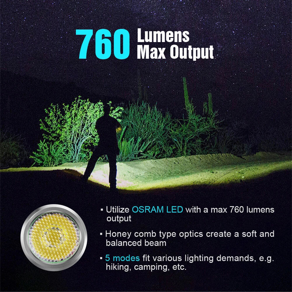 Lumintop Silver Fox 2.0 760LM EDC LED Keychain Flashlight with 14500 USB-C Charging Battery, Powerful Magnetic Tail Mini Torch Outdoor Camping Pocket Light