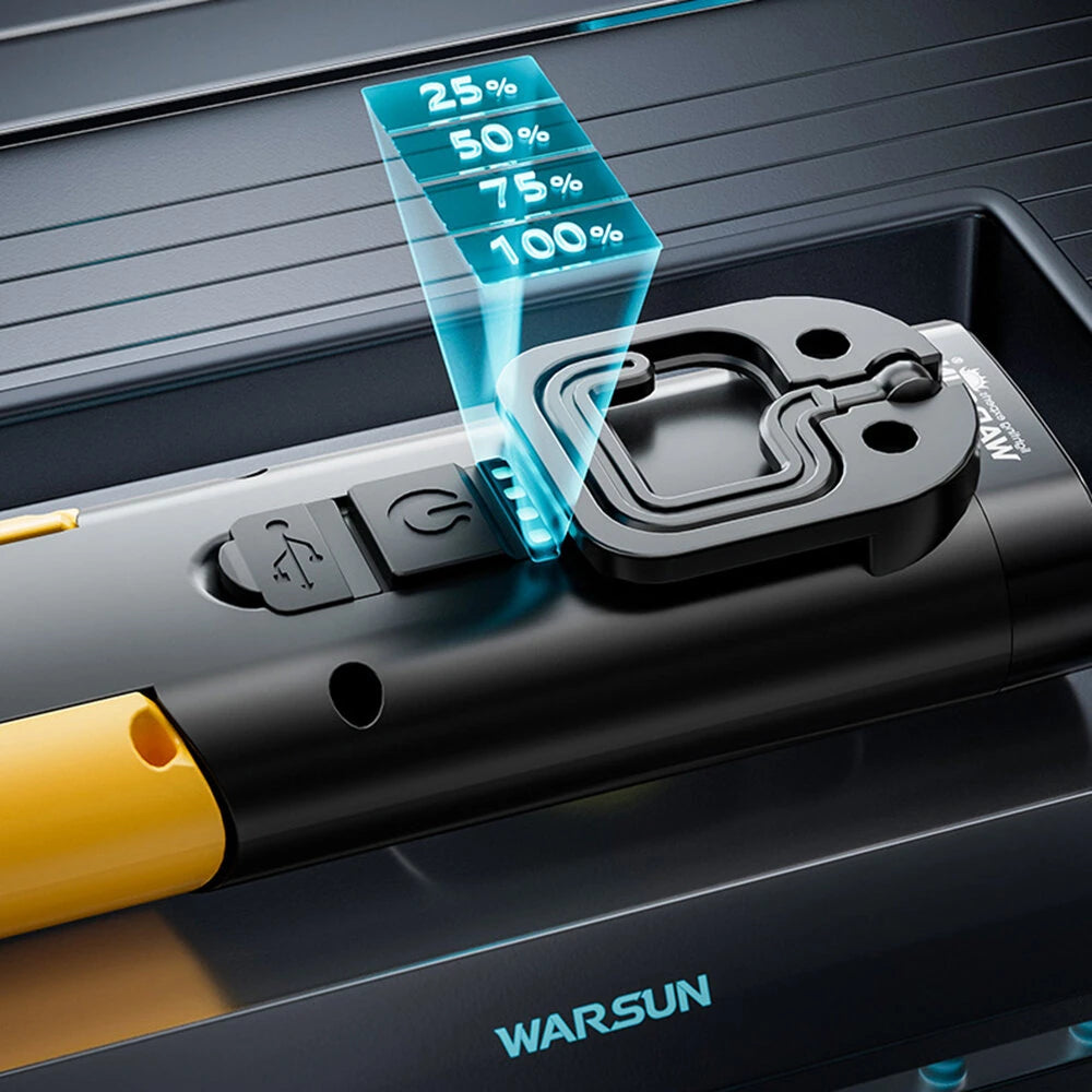 Warsun W05 USB Rechargeable Work Light with Magnetic Base, Portable Flashlight with Clip, Hook and 180 Rotation Stand Lighting for Car Repair Machine Emergency Job Site