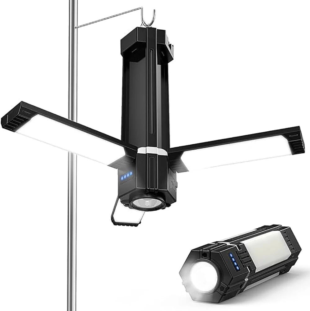 3000mAh Portable Camping Light Rechargeable LED Camping Lantern with 5 Light Modes Waterproof Camping Gear SOS Flashlights for Emergencies Travel