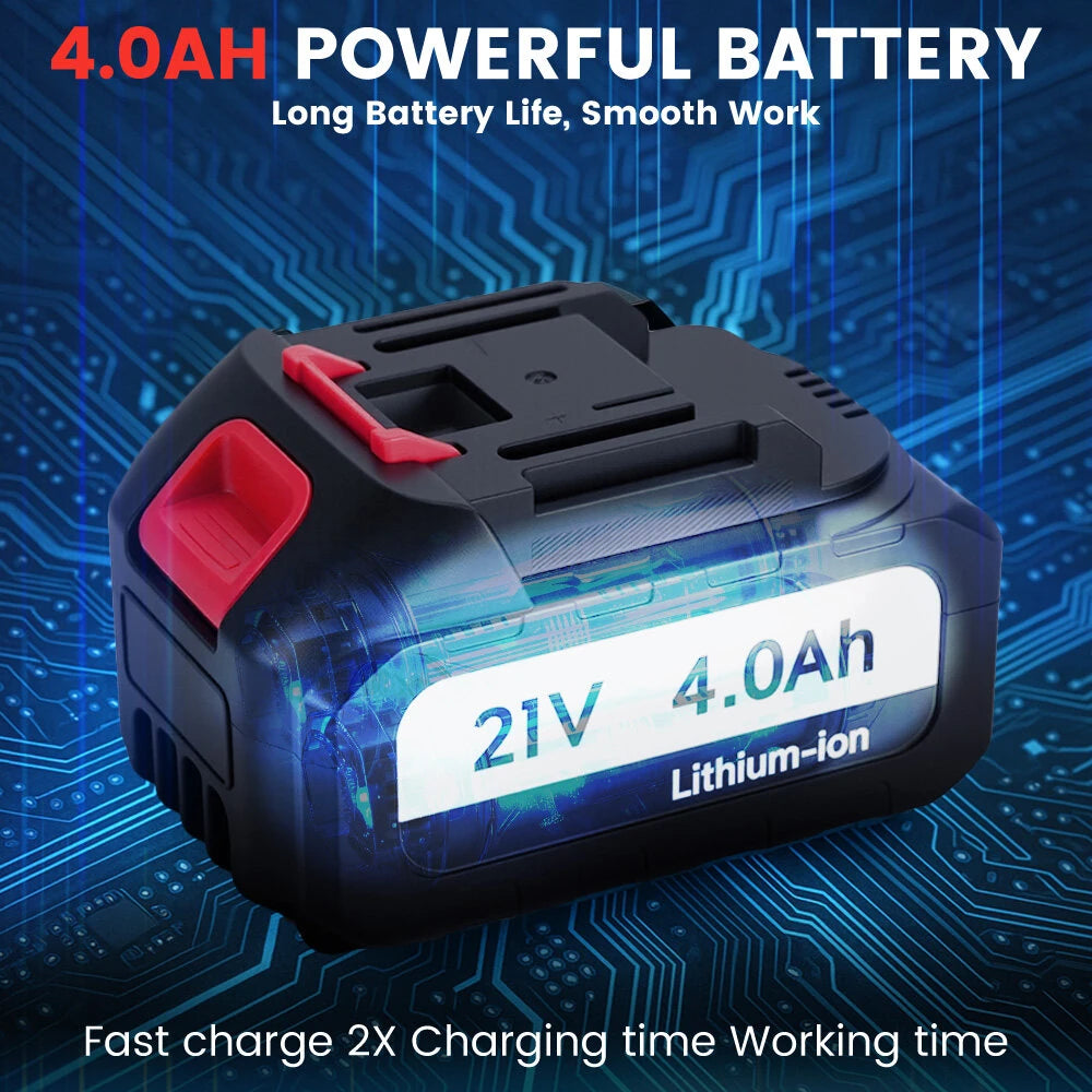 POPDEER PD-W01 4.0Ah 200Bar 3500W High Pressure Cordless Car Washer 6-in-1 Multi-Function Nozzle Car Cleaning Water Gun