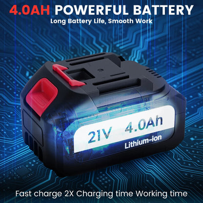 POPDEER PD-W01 4.0Ah 200Bar 3500W High Pressure Cordless Car Washer 6-in-1 Multi-Function Nozzle Car Cleaning Water Gun