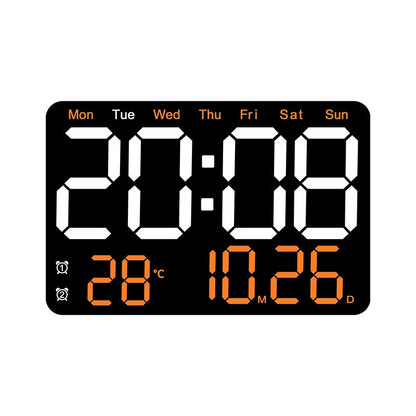 Large Digital LED Wall Alarm Clock With Weekday Display Silent Simple Design High-Definition Table Alarm Clocks Living Room Decoration