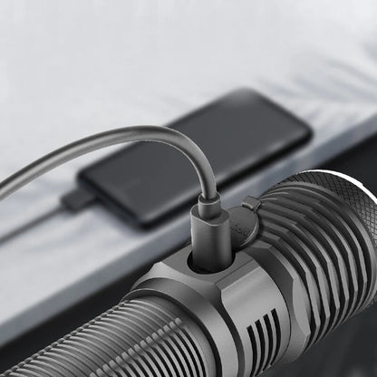 30W LED Long-range Flashlight / XHP50 800LM Telecscop Zoom Strong Light Tybe-C USB Rechargeable LED Torch