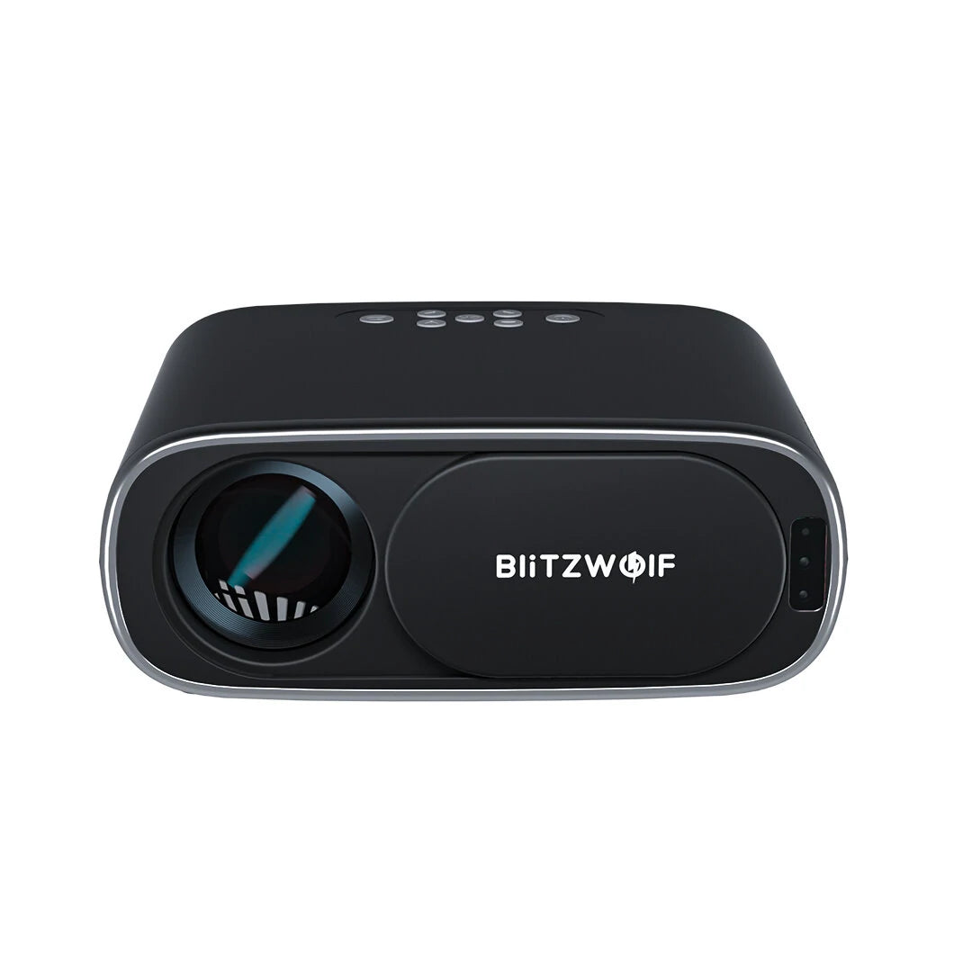 BlitzWolfBW-V4 1080P Projector 5G-WIFI Mirroring Wireless Auto Focus Auto Keystone Correction Lens Protection Automatic Slide Smart Cinema Home Theater Outdoor Movie EU Plug