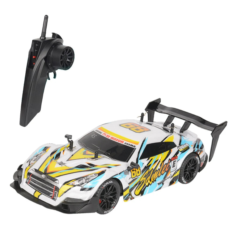 1/14 2.4G 4WD Drift RC Car High Speed LED Light On-Road Racing Remote Control Vehicles Models Multi Player Competiton Toys