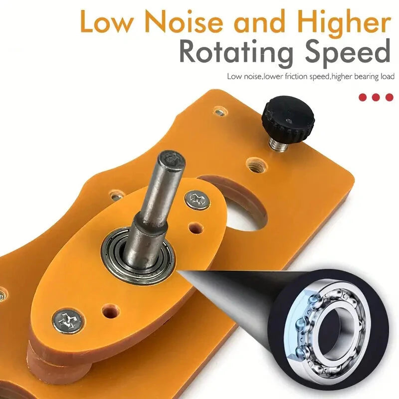 35mm Hinge Hole Drilling Guide Jig Cabinet Door Hinge Positioning and Punch Locator Woodworking Tool with Low Noise High-Speed Rotation Bearing