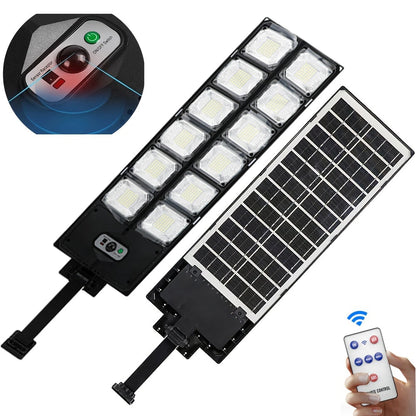504LED Motion Sensor Solar Street Light Outdoor Home Garden Light Super Bright Waterproof Remote Control Human Body Induction 3 Lighting Mode