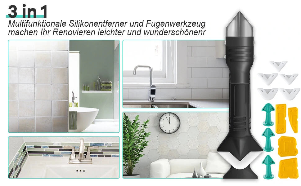 13pc/set Silicone Sealant Remover Caulking Tool Kit with Caulk Remove Sealant Finishing Tool for Bathroom Kitchen Window