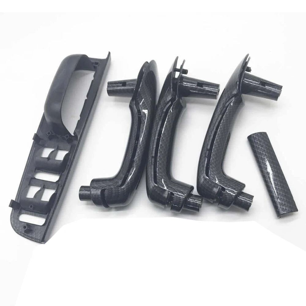 5pcs Interio Door Grab Handle Cover Switch Bezel Set Carbon Fiber Style for VW Jetta Golf Bora MK4