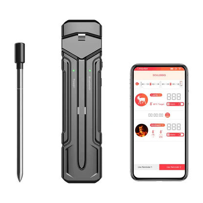 AGSIVO bluetooth Wireless Food Meat Thermometer 300ft Long Range Digital Thermometer Smart Alert for Grilling For BBQ Oven Kitchen Cooking