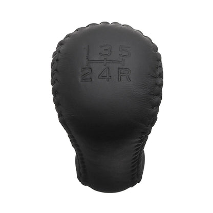 For Toyota Lexus Scion 5 Speed PU Leather Car Gear Shift Knob Stick Head Black