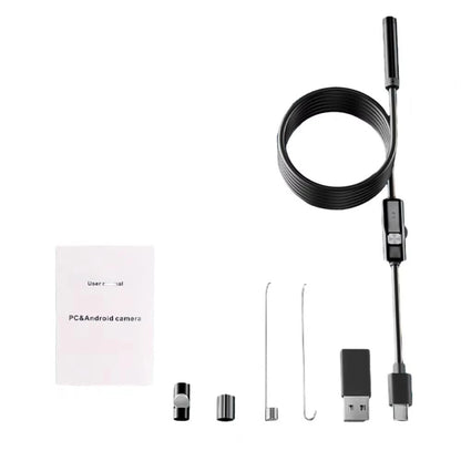 5.5mm HD Car Endoscope Camera 1m/5m/10m Micro 8 LED IP67 Waterproof Industrial Smartphone Camera USB Type C