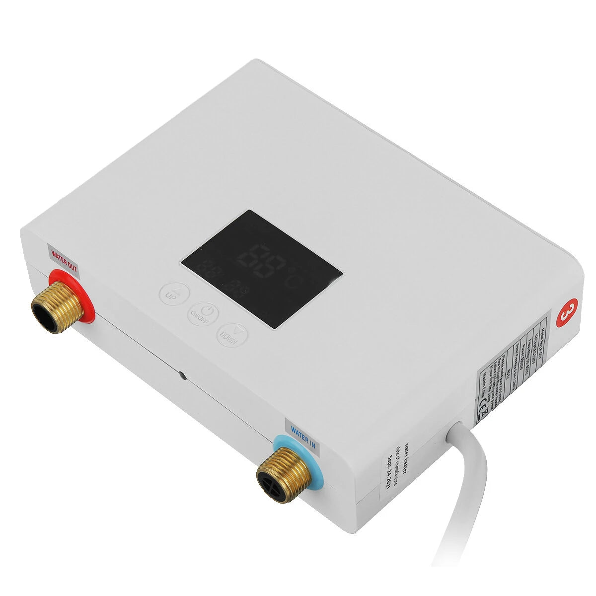 NovuLife Instant with Remote Control Water Heater Wall Mounted Electric Hot Water Heater Thermostat Fast Heating Kitchen Bathroom Shower