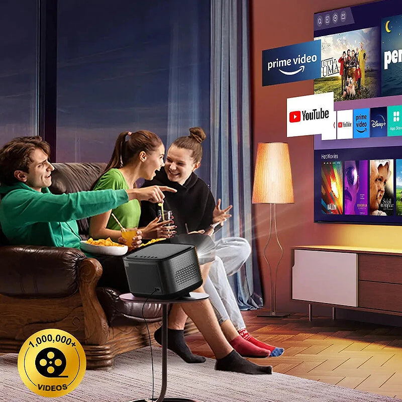 Ultimea Apollo P50 Netflix-Certified LCD Projector 700 ANSI Lumens 4K HLG Portable Projector Dolby Audio WiFi6 bluetooth-Compatible HDR10 Home Theater Auto Algorithm Linux OS