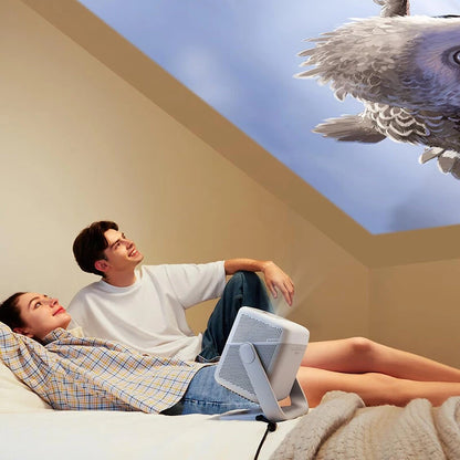 JMGO N1 1080P FHD Android TV Projector 750 ISO Lumens 150 Inch Screen Triple Laser Home Theater Support WiFi 6 & BT5.0 Gimbal Automatic Image Correction Built-in 2x5W Dynaudio Speakers 3D Projector Home Cinema