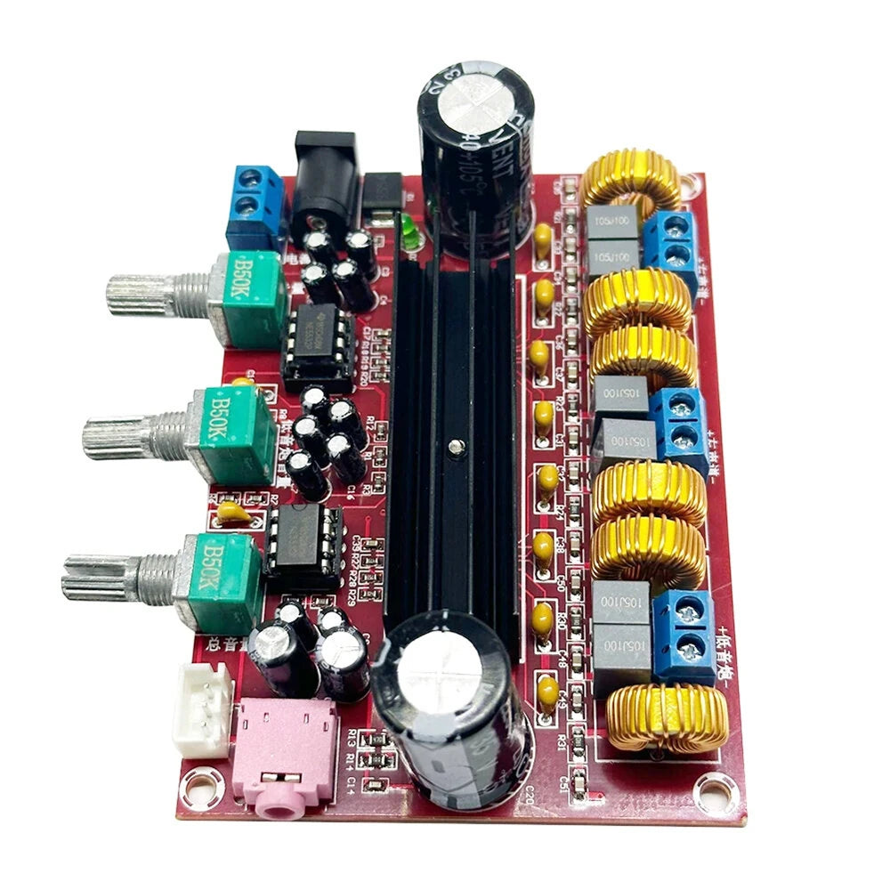 XH-M139 Digital Amplifier Board TPA3116D2 2.1 Channel Amplifier Module DC 12-24V 3 Sound Channels Energy Saving Pure HiFi Music