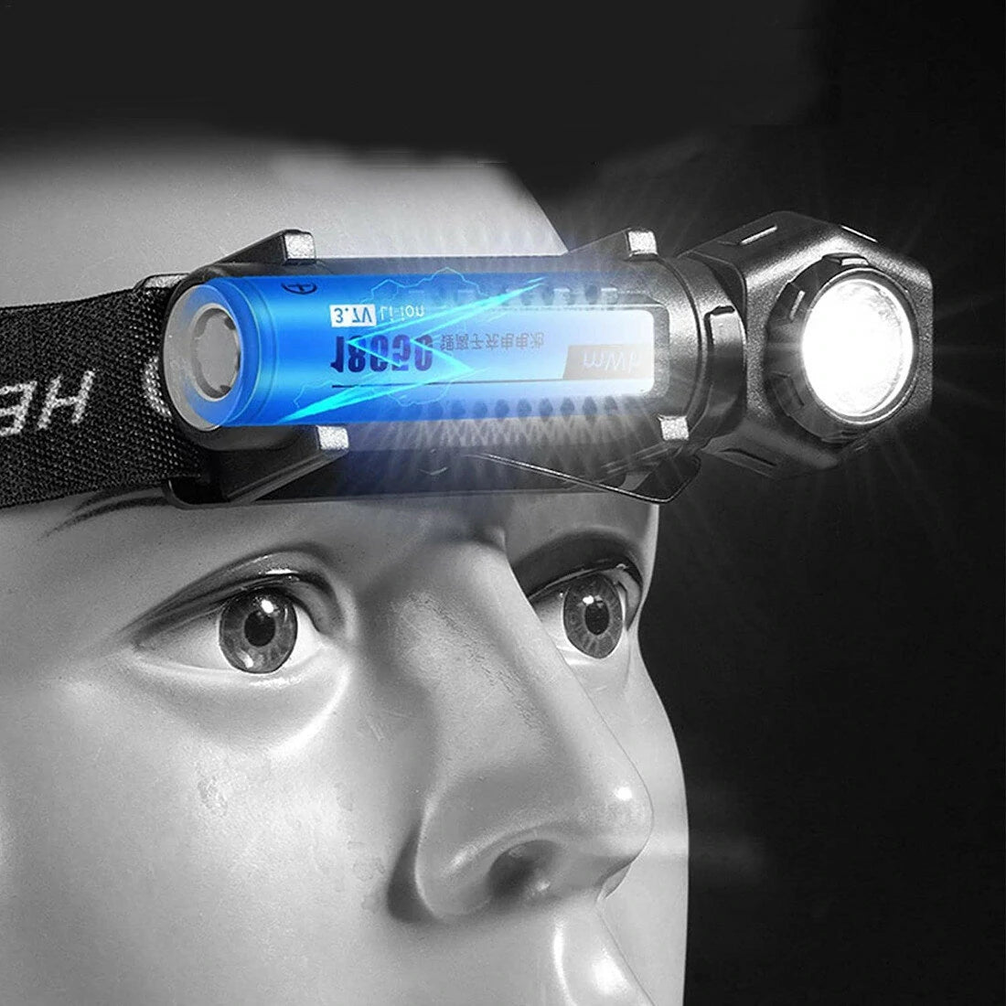 BIKIGHT LED COB Dual Light 2 in 1 Headlamp Flashlight,1800mAh Type-C Rechargeable Magnetic Work Lights 5 Modes Portable Working Flash Light