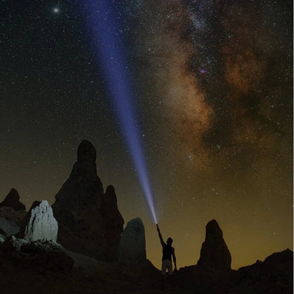 6502B  XHP70 Super Bright Zoomable Power Bank LED Flashlight with COB Side Light Hunting Red Blue Light USB Rechargeable Lighting Electric Lamp Outdoor Fishing Camping Torch