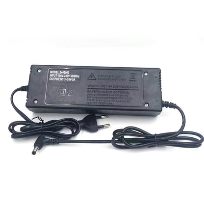 Adjustable Voltage Adapter 3-24V5A 120W Clear Display Screen High Efficiency 100-240V AC Input Premium 22-Wire Cable Ideal Power Solution for Various Devices Selectable Plug Type