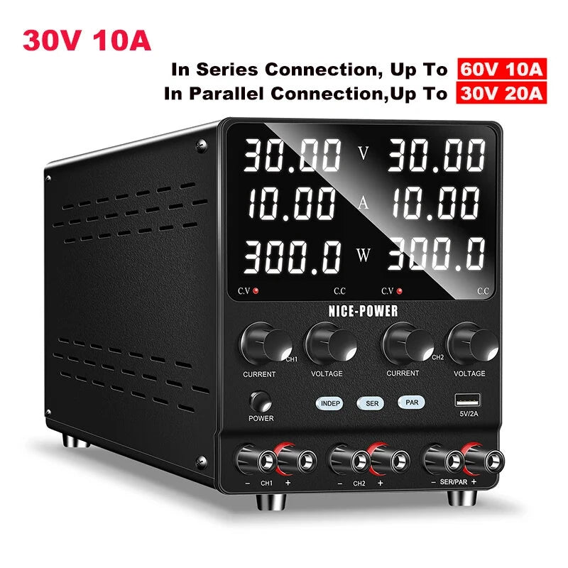 KUAIQU SPS-2KD Dual-Channel DC Power Supply Series Parallel Independent Triple Output Function Bench Power 120V 60V 30V