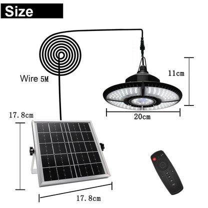 Solar Pendant Light Outdoor Indoor Split Remote Timing Dimmable Solar Lamp Foldable Sunlight Garage Garden Solar Shed Light