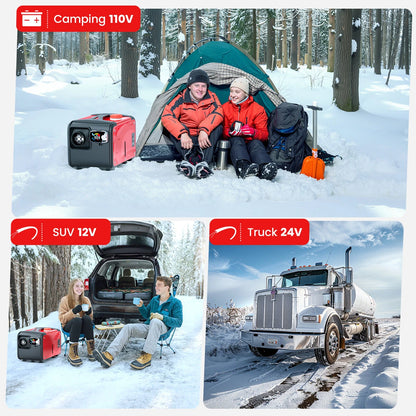 KROAK 5-8KW K-H 12V 24V Diesel Air Heater Thermostat With dapter For Van Trucks RV