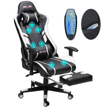 Douxlife GC-RC03 Series Gaming Chair with 7 Point Massage Ergonomic High Back Design Lumbar Relax New Customized PU Massage Computer Office Chairs 2025