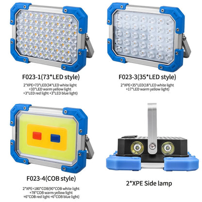 F023 Series LED Magnetic Work Light with Digital Display 3600mAh Battery Portable Multiple Light Mode USB-C Rechargeable IPX4 Waterproof for Camping Car Repair Emergency
