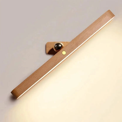Cordless Mirror Front Light USB LED Night Light Makeup Light Wooden LED Night Light USB Magnetic Mirror Fill Light Touch Wall Lamp Kitchen Cabinet Light Bedside Lamps